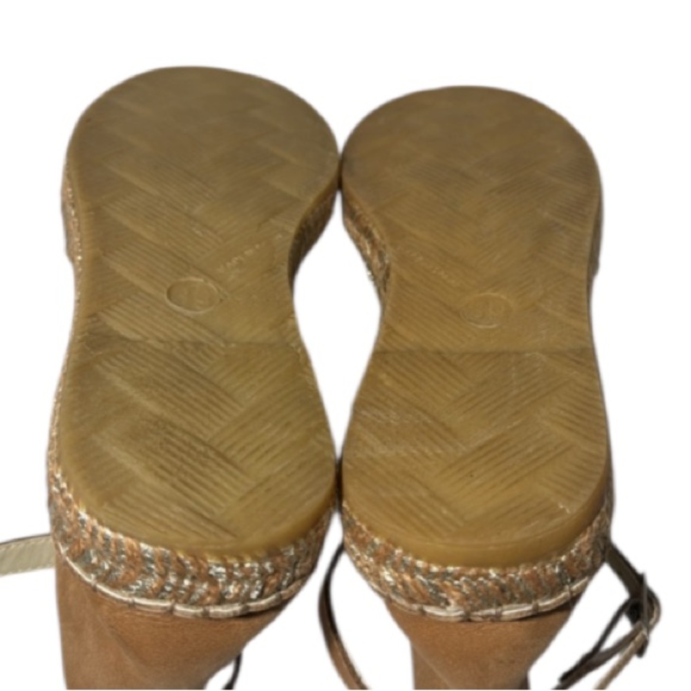 New authentic Andre Assous designer leather espadrilles sandals sz 9 display - Picture 8 of 12